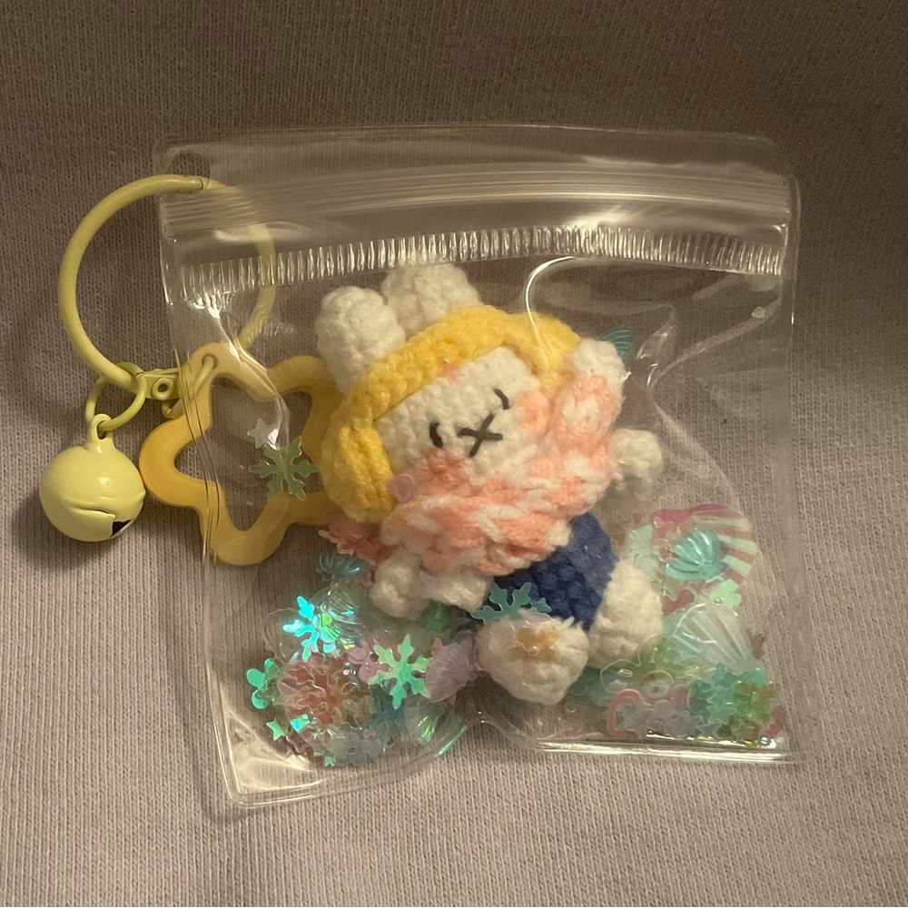 Handmade Crochet inspired Miffy Keychain Amigurumi